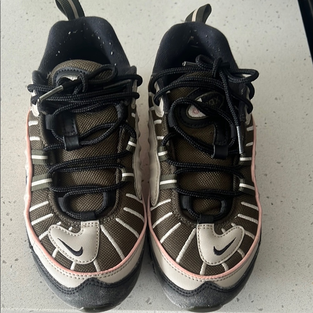 Nike Black and White Sneakers with Bold Design